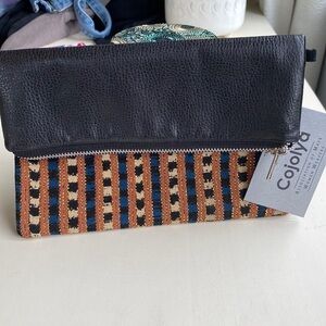 Cojoyla Association purse, brown black and blue, one size